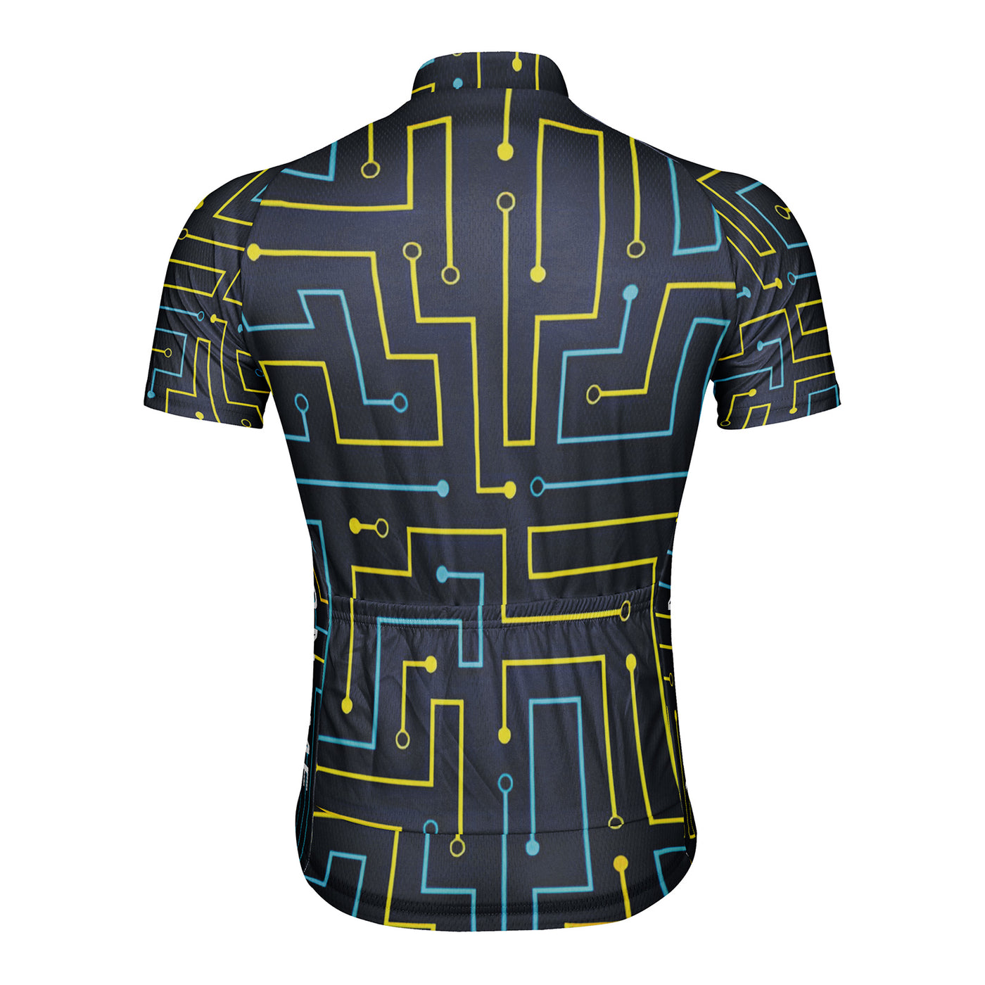 Customized Line Circuit Abstraction Men's Cycling Jersey Short Sleeve