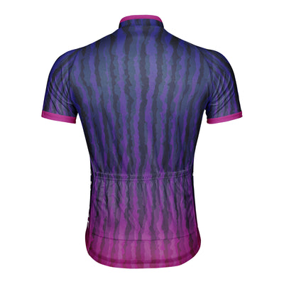 Customized Scratch Stripe Abstraction Men's Cycling Jersey Short Sleeve