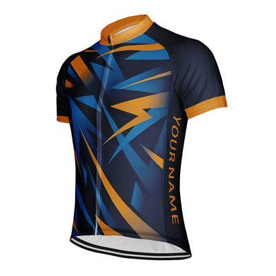 Customized Geometric Lines Men's Cycling Jersey Short Sleeve