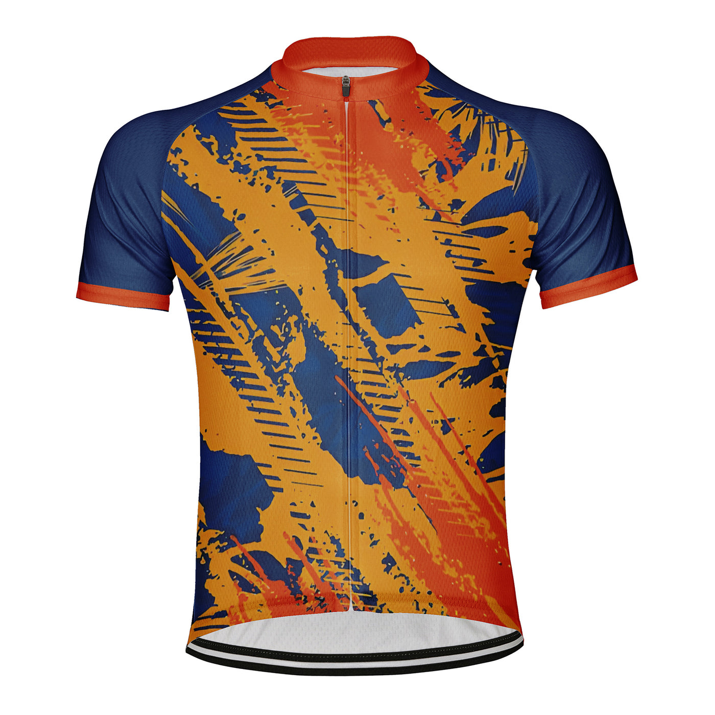 Customized Warm Splashing Ink Men's Cycling Jersey Short Sleeve