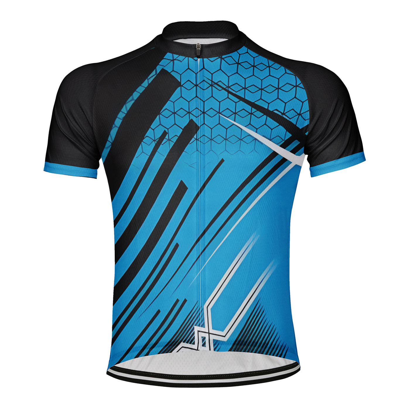 Customized Technological Geometry Men's Cycling Jersey Short Sleeve