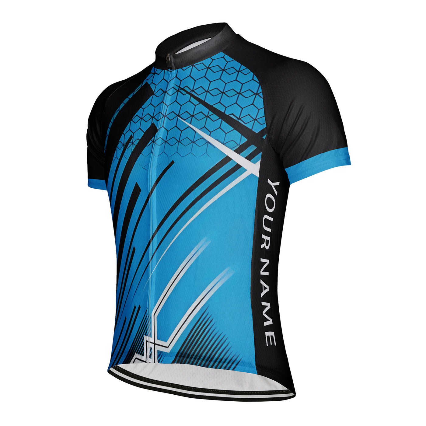 Customized Technological Geometry Men's Cycling Jersey Short Sleeve