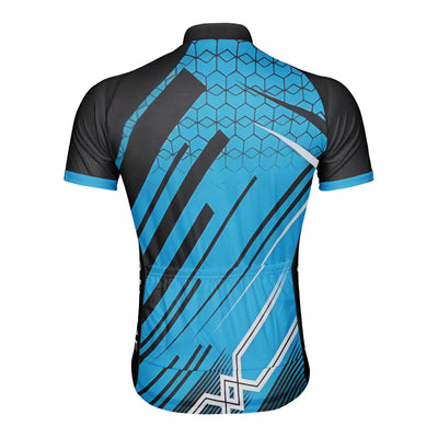 Customized Technological Geometry Men's Cycling Jersey Short Sleeve
