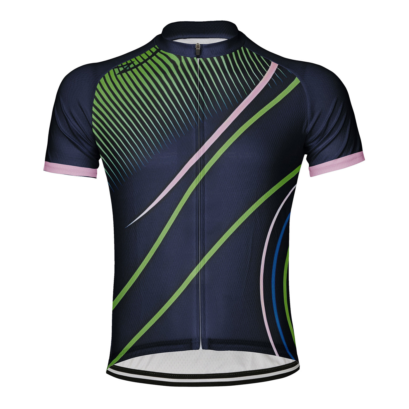 Customized Abstract Lines Men's Cycling Jersey Short Sleeve