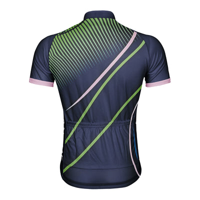 Customized Abstract Lines Men's Cycling Jersey Short Sleeve