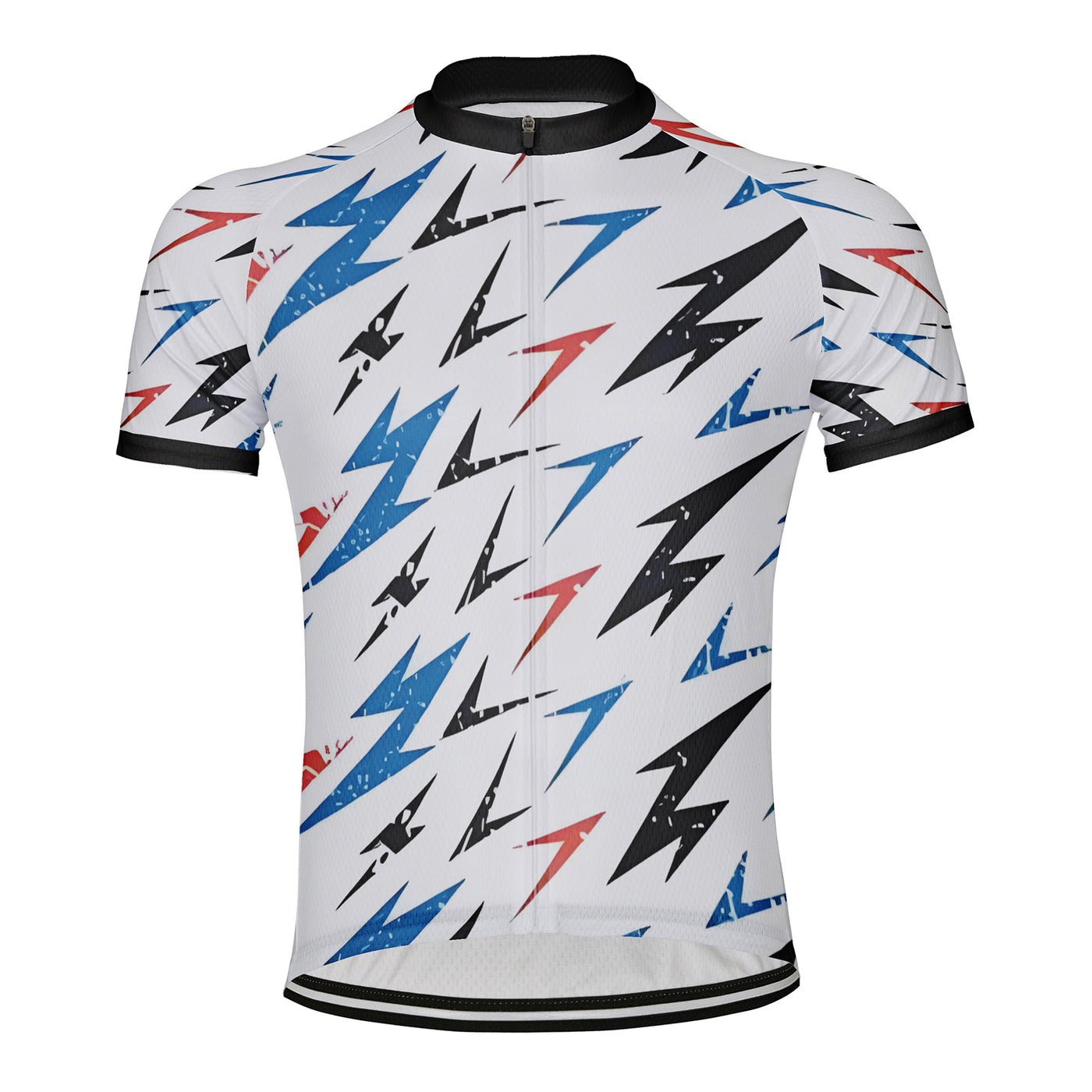 Customized Streaked And Flashing Men's Cycling Jersey Short Sleeve