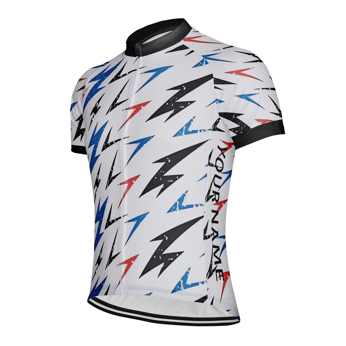 Customized Streaked And Flashing Men's Cycling Jersey Short Sleeve