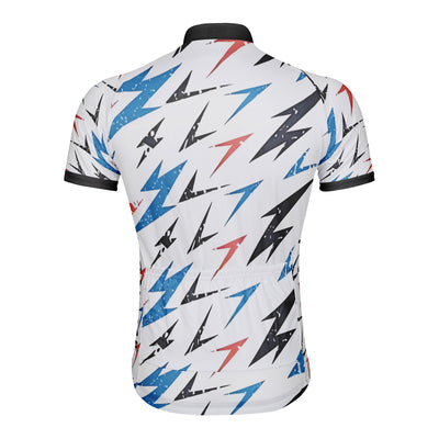 Customized Streaked And Flashing Men's Cycling Jersey Short Sleeve