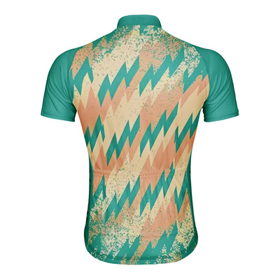 Customized Splicing Electricity Men's Cycling Jersey Short Sleeve