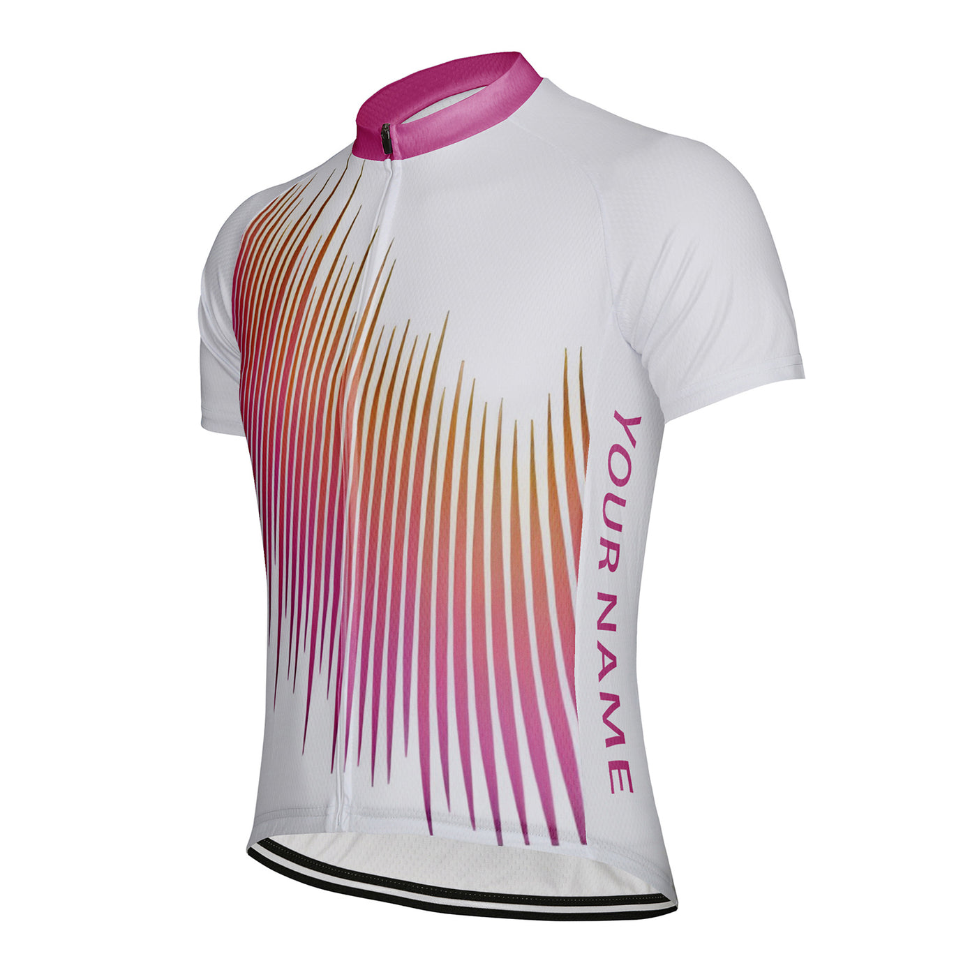 Customized Gradient Line Men's Cycling Jersey Short Sleeve