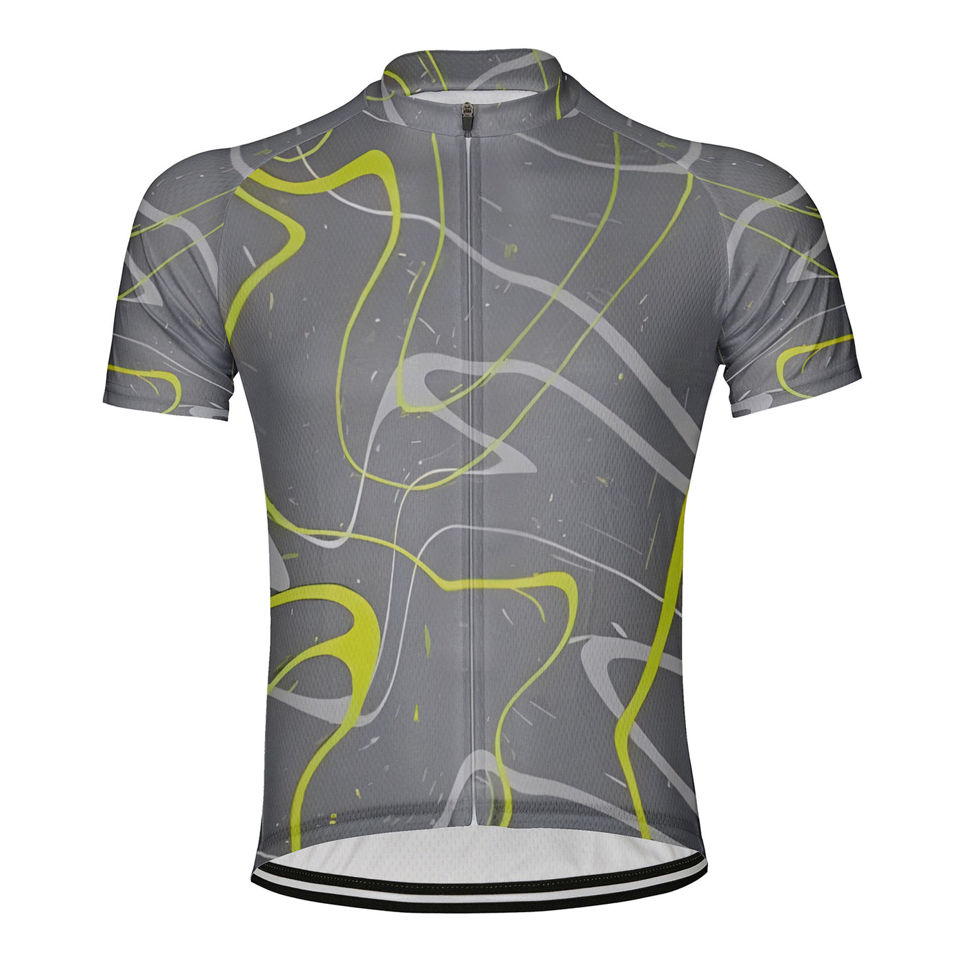 Customized Abstract Lines Men's Cycling Jersey Short Sleeve