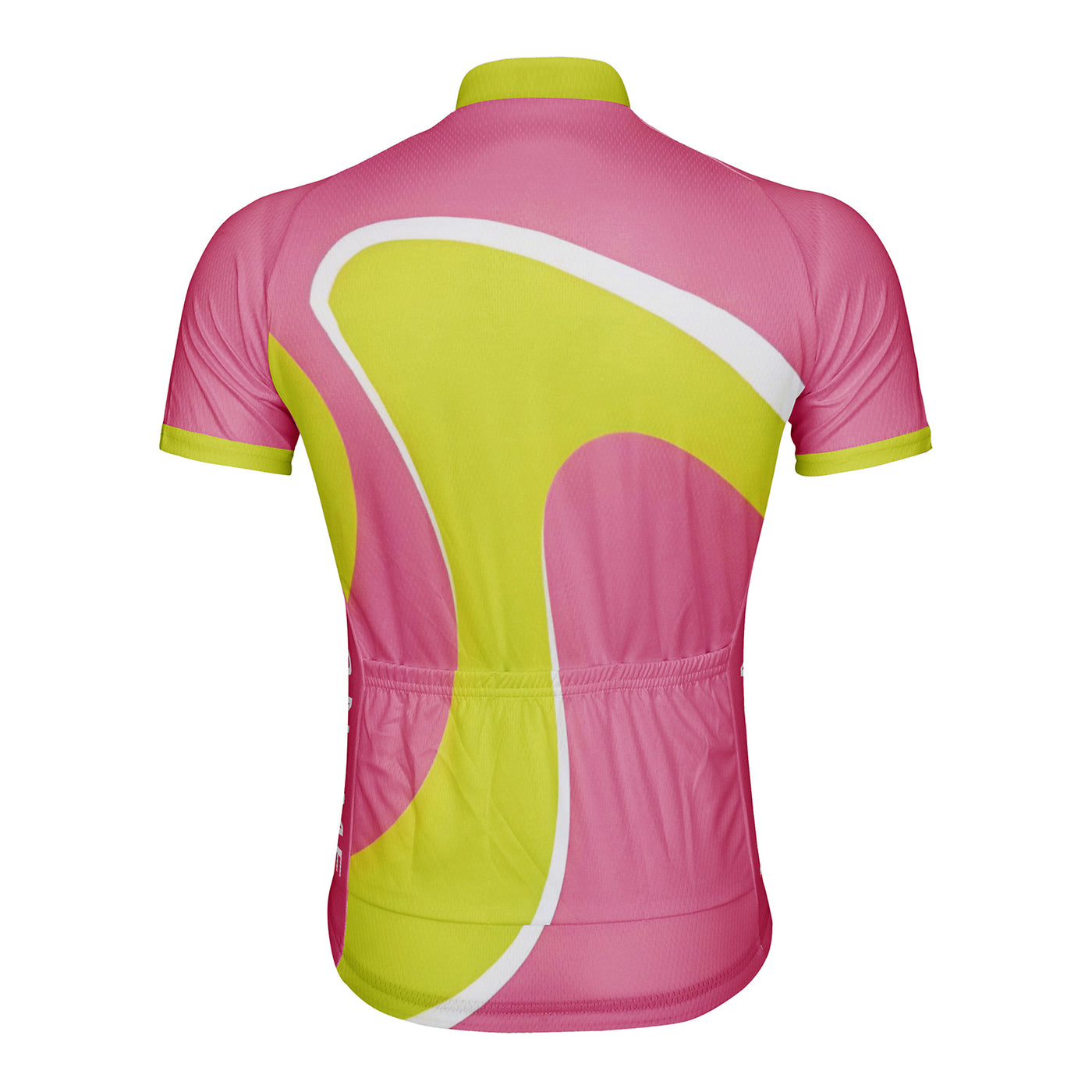 Customized Pink Green Curve Men's Cycling Jersey Short Sleeve