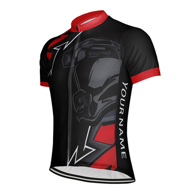 Customized Technology Machinery Diagram Men's Cycling Jersey Short Sleeve