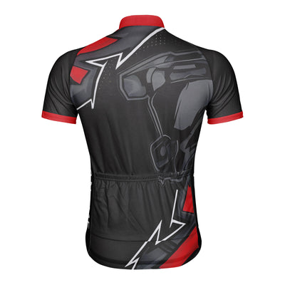 Customized Technology Machinery Diagram Men's Cycling Jersey Short Sleeve