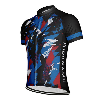 Customized Individually Dirty And Messy Graffiti Men's Cycling Jersey Short Sleeve