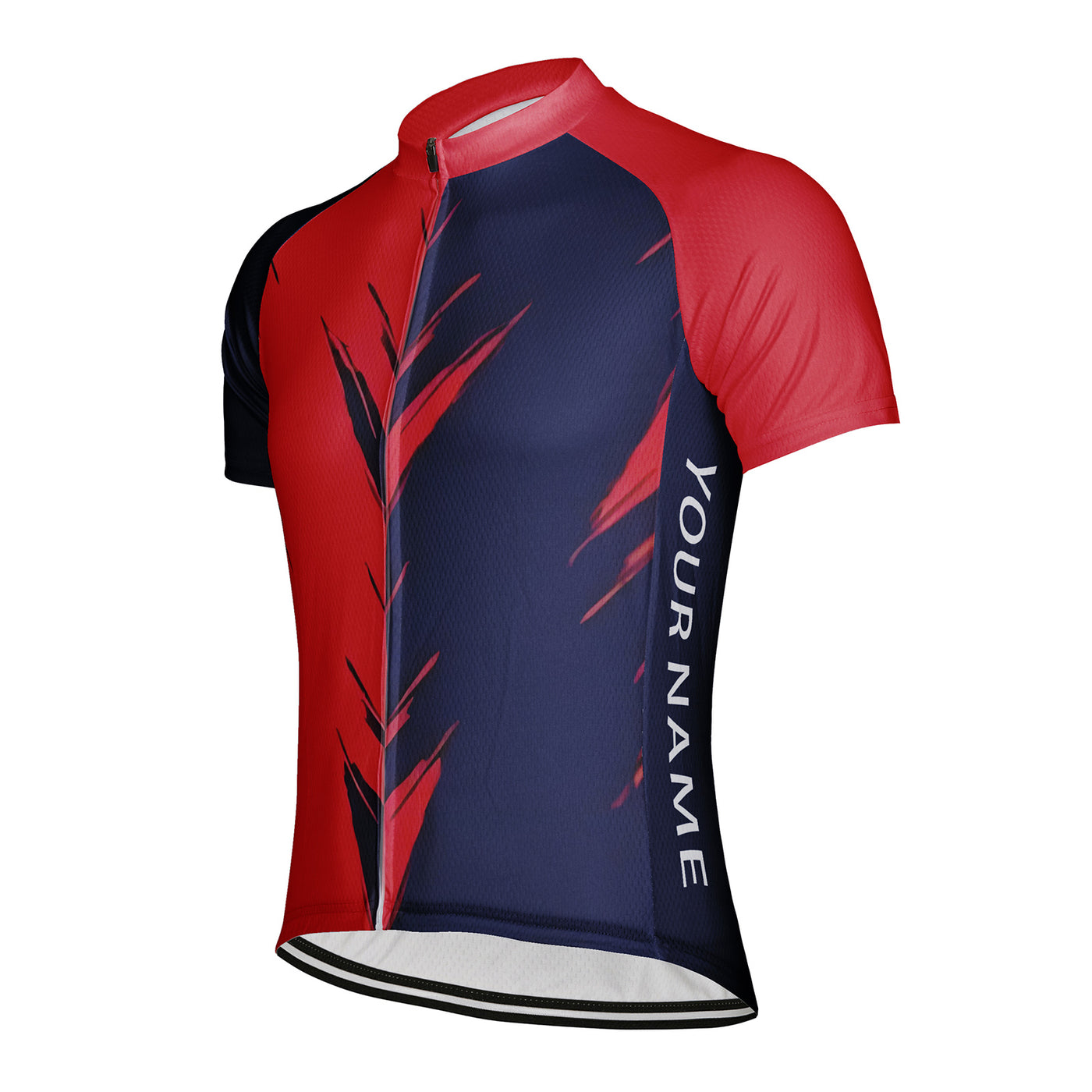 Customized Red Blue Men's Cycling Jersey Short Sleeve