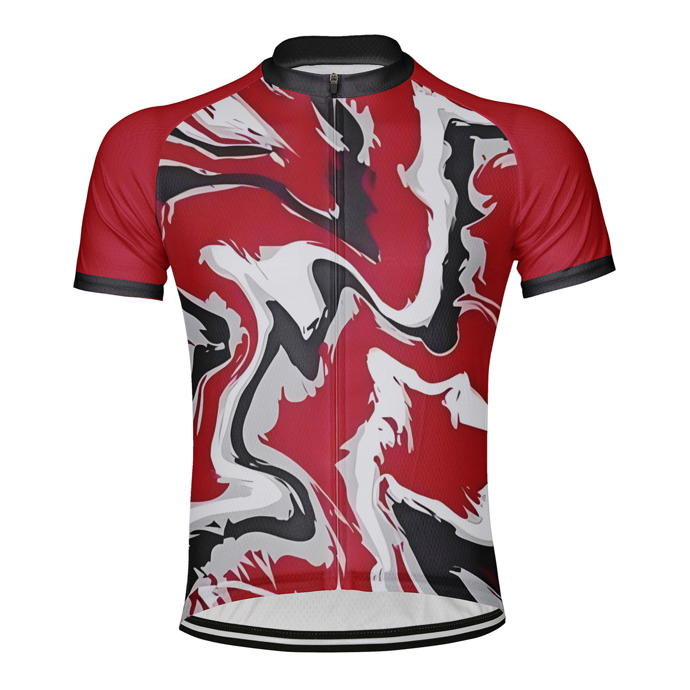 Customized Water Wave Diagram Men's Cycling Jersey Short Sleeve