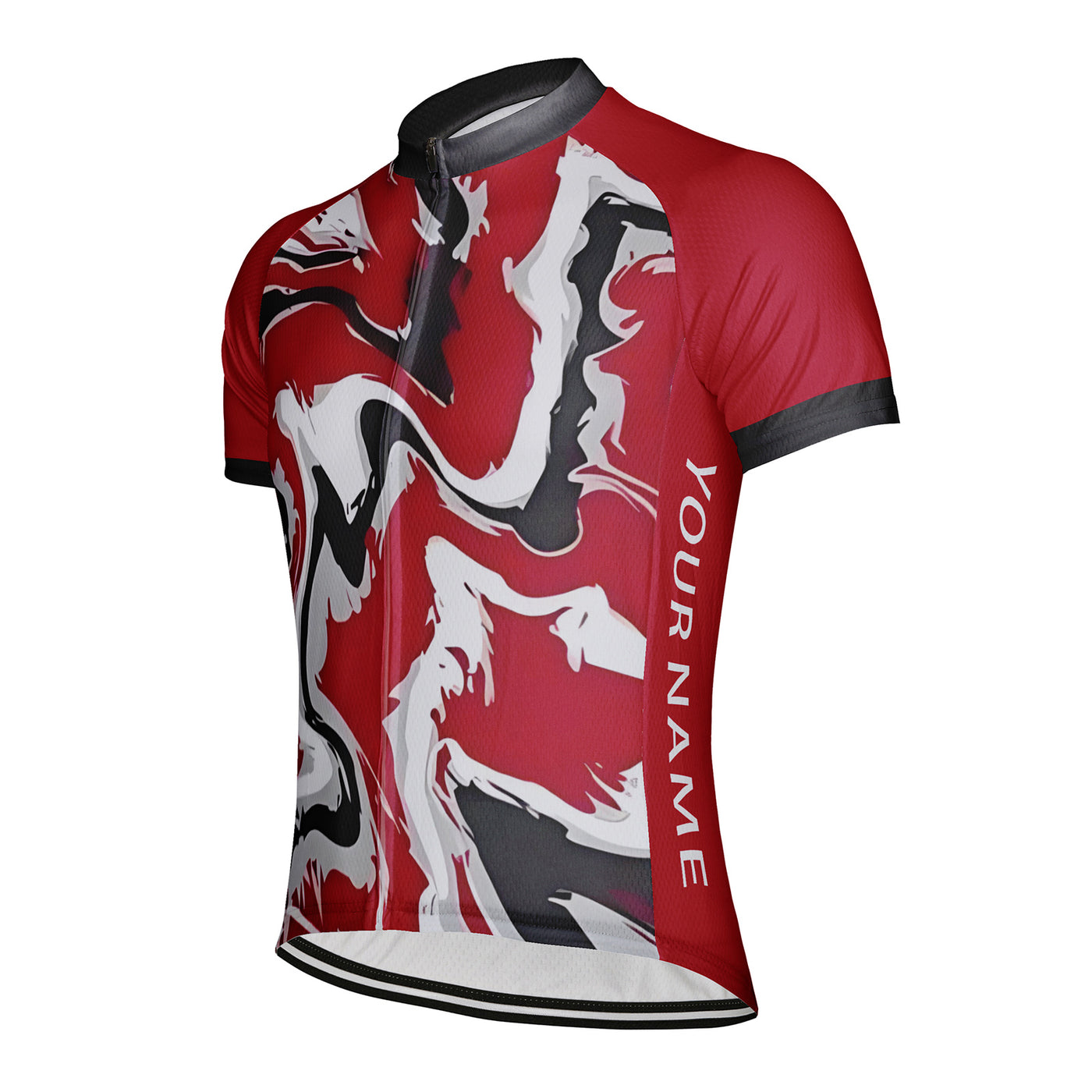 Customized Water Wave Diagram Men's Cycling Jersey Short Sleeve