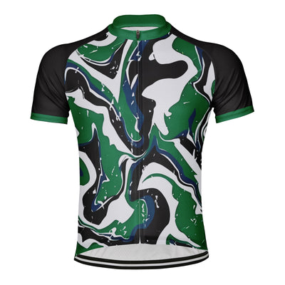 Customized Water Wave Diagram Men's Cycling Jersey Short Sleeve