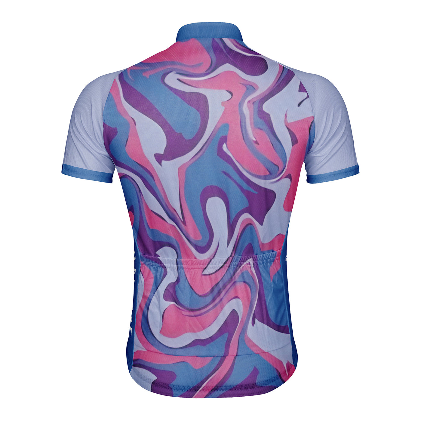 Customized Water Wave Diagram Men's Cycling Jersey Short Sleeve