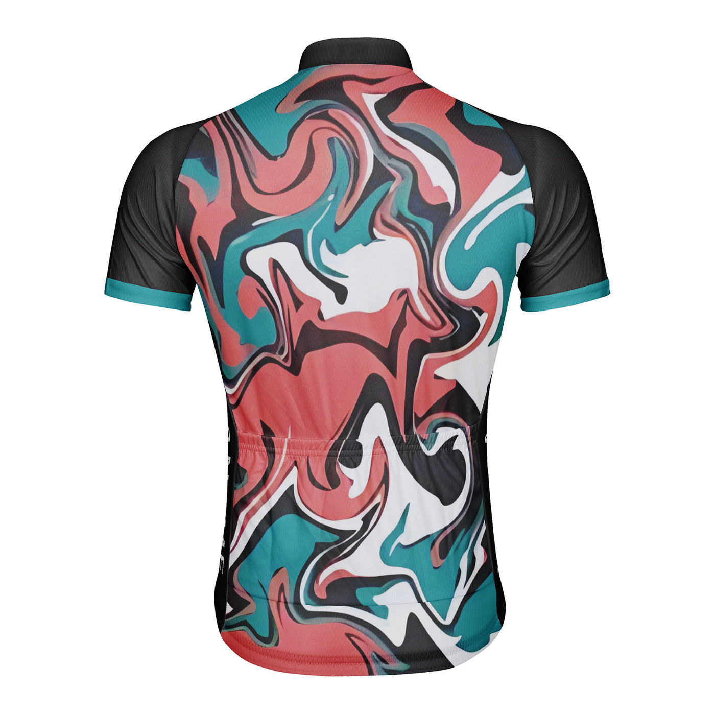 Customized Water Wave Diagram Men's Cycling Jersey Short Sleeve