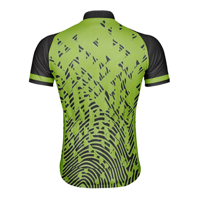 Customized Fingerprint Image Men's Cycling Jersey Short Sleeve