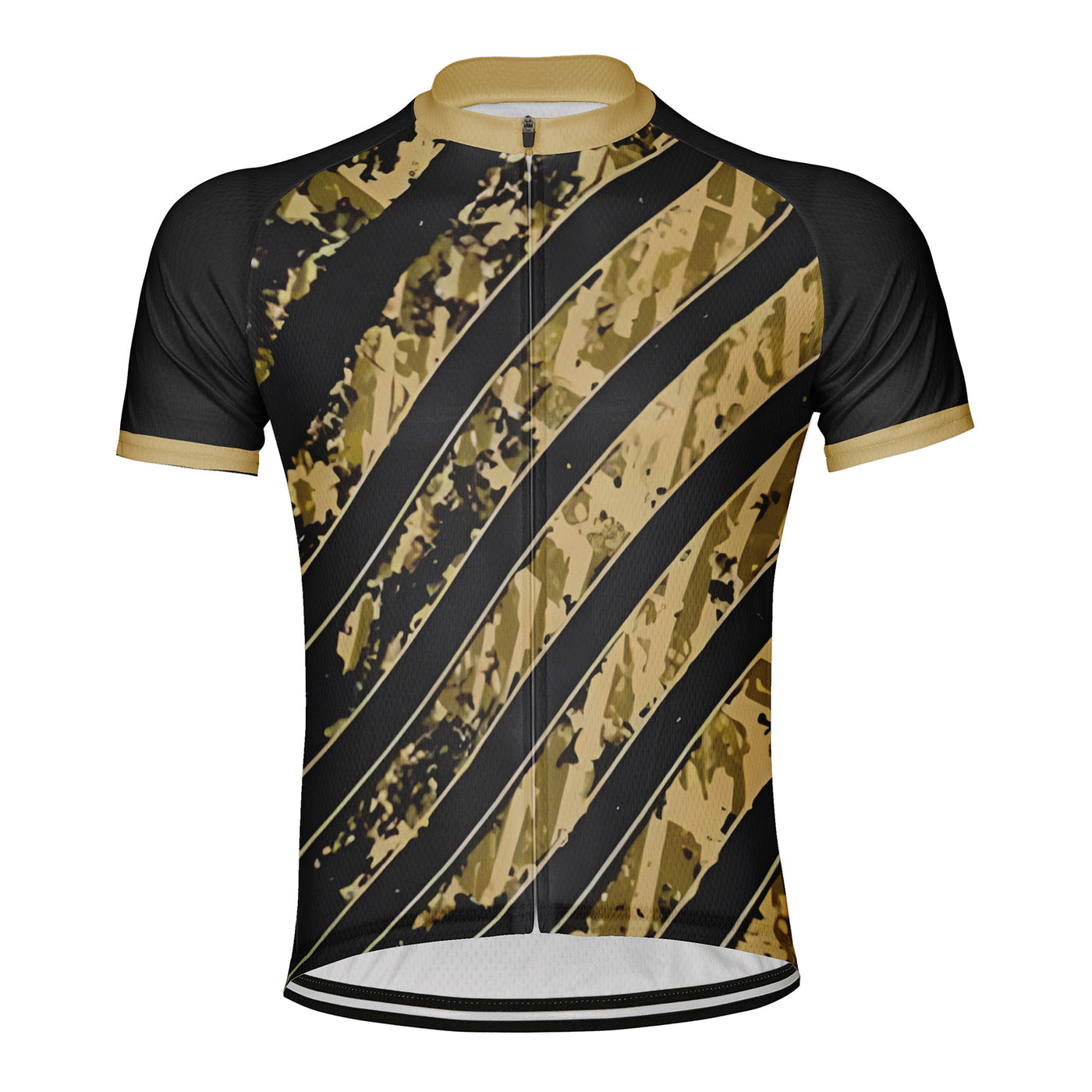 Customized Steel Plate Stripe Men's Cycling Jersey Short Sleeve