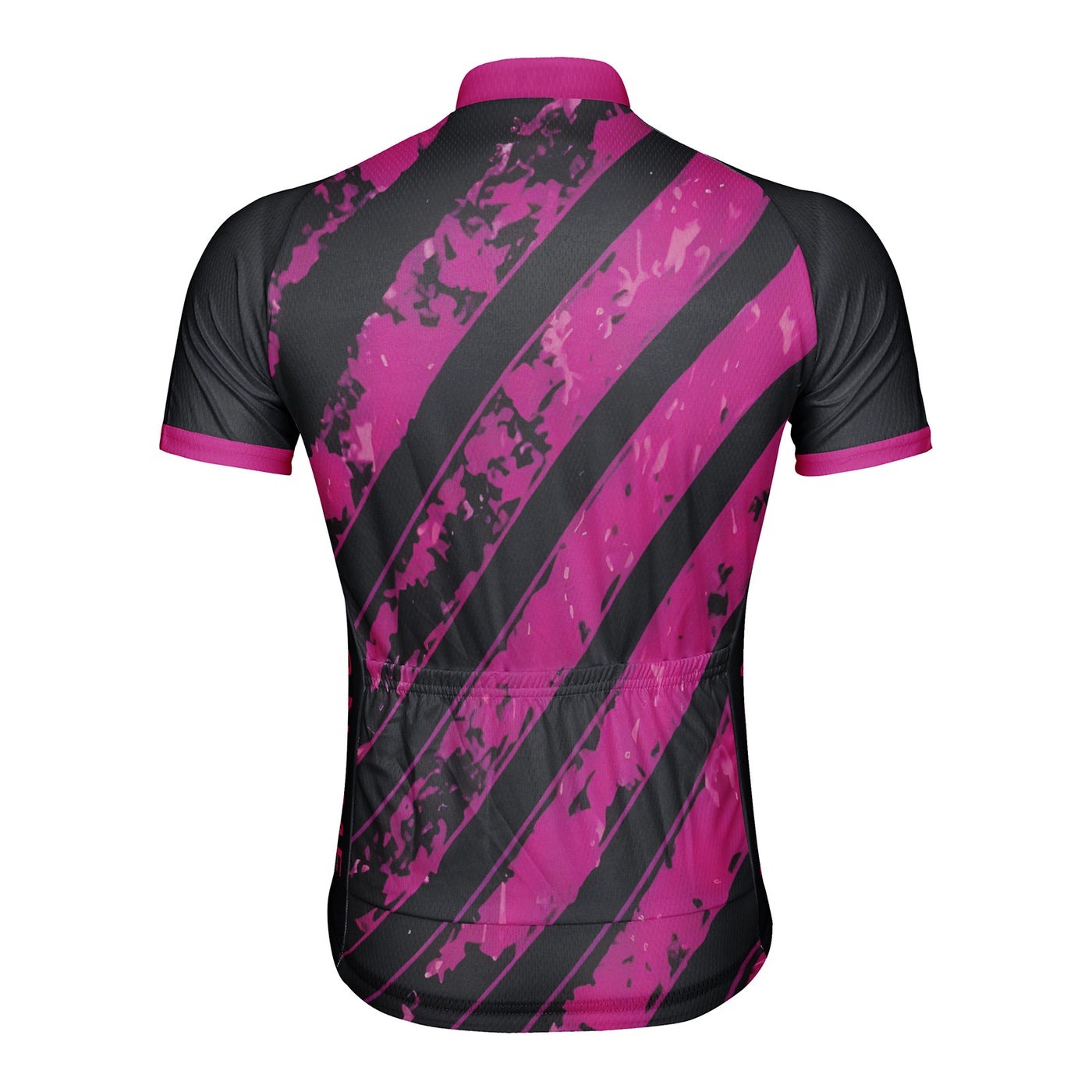 Customized Steel Plate Stripe Men's Cycling Jersey Short Sleeve