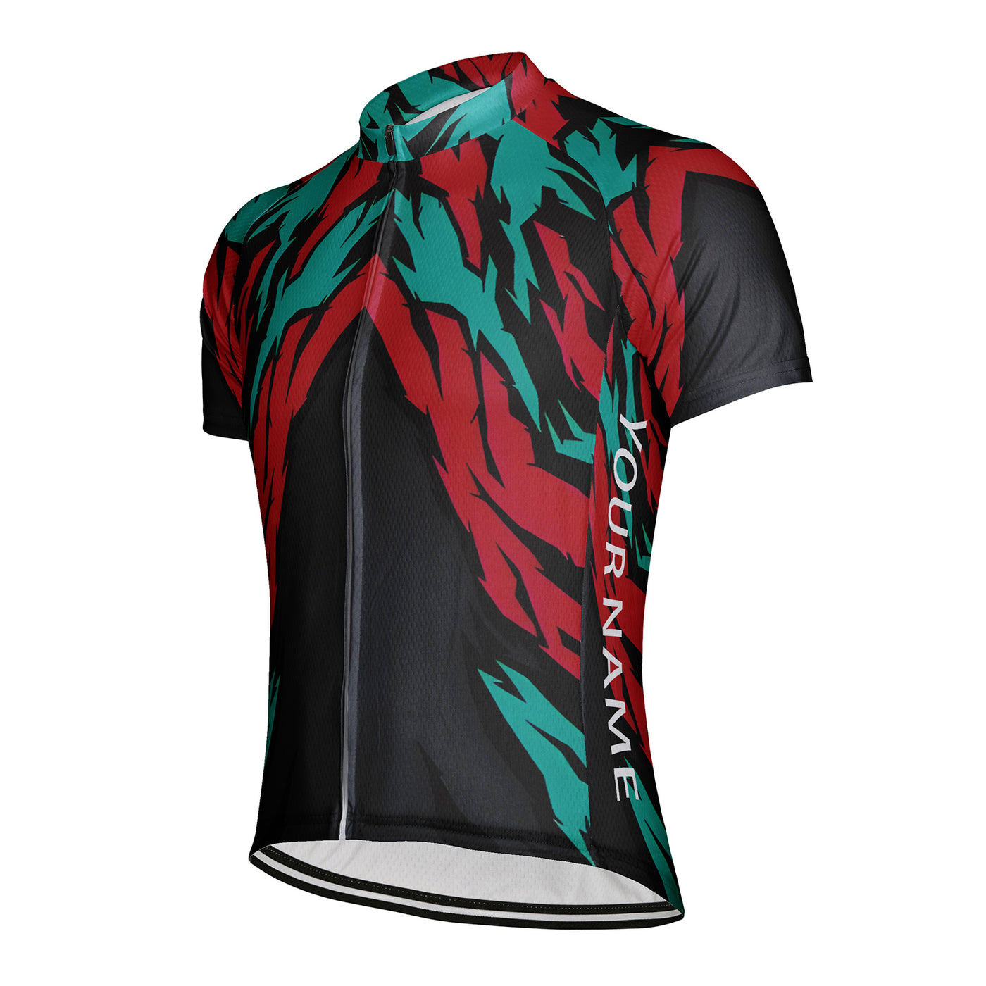 Customized Colorful Tiger Stripe Men's Cycling Jersey Short Sleeve