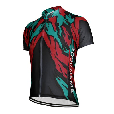 Customized Colorful Tiger Stripe Men's Cycling Jersey Short Sleeve