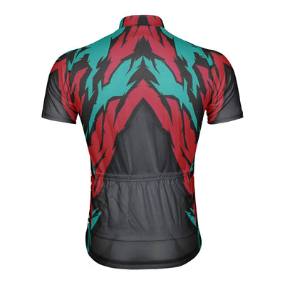 Customized Colorful Tiger Stripe Men's Cycling Jersey Short Sleeve