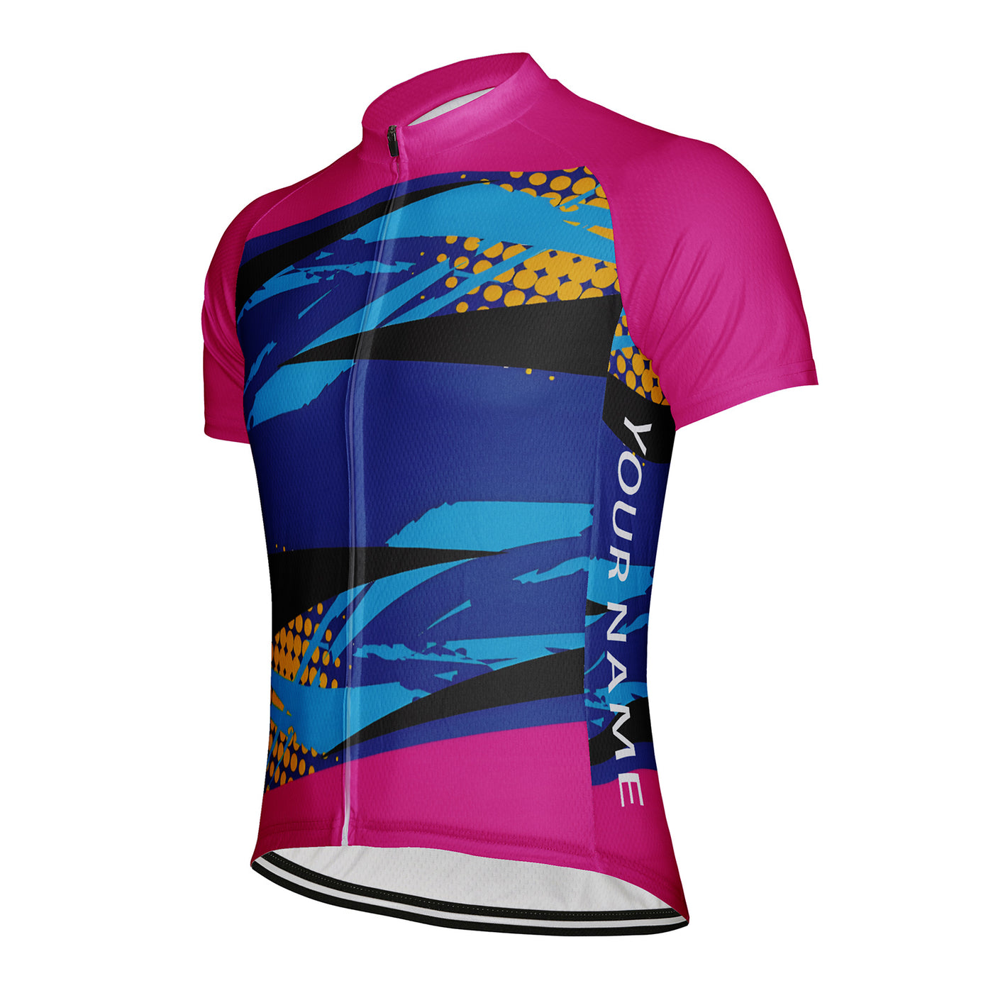 Customized Pink Blue Tide Charm Men's Cycling Jersey Short Sleeve