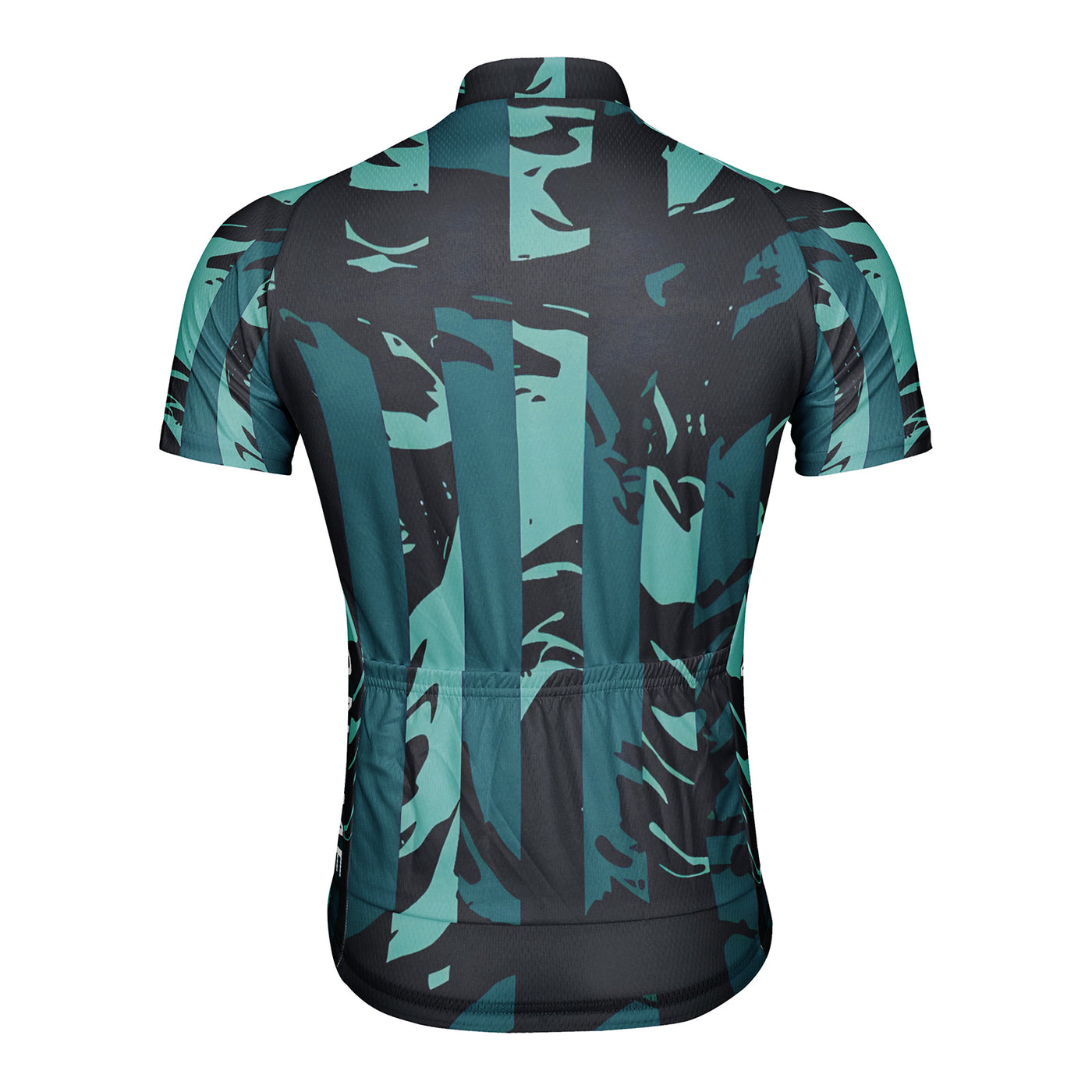 Customized Green Stripe Men's Cycling Jersey Short Sleeve