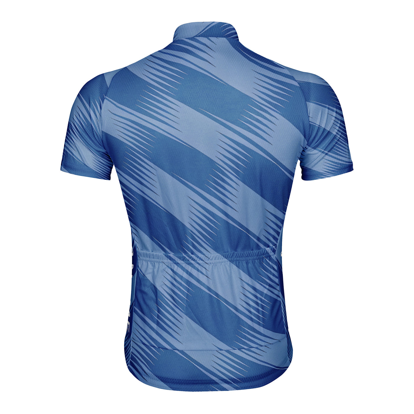 Customized Blue Shadow Twill Men's Cycling Jersey Short Sleeve