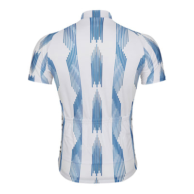 Customized Blue Rhythm Men's Cycling Jersey Short Sleeve