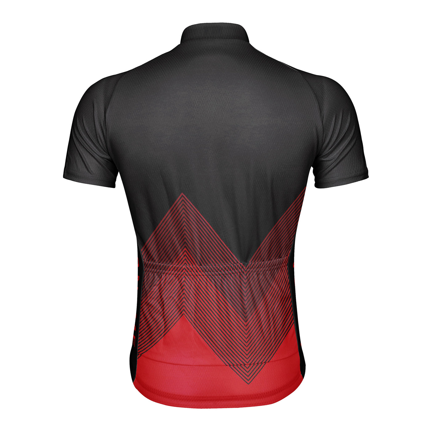 Customized Red Rhyme Line Men's Cycling Jersey Short Sleeve