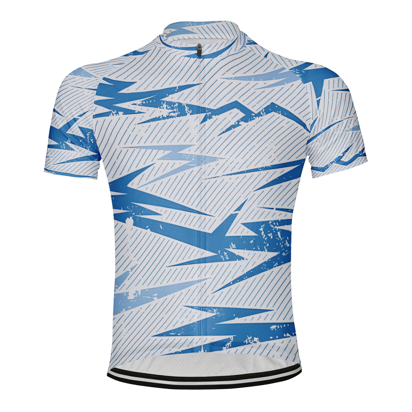Customized Blue Charm Retro Line Men's Cycling Jersey Short Sleeve