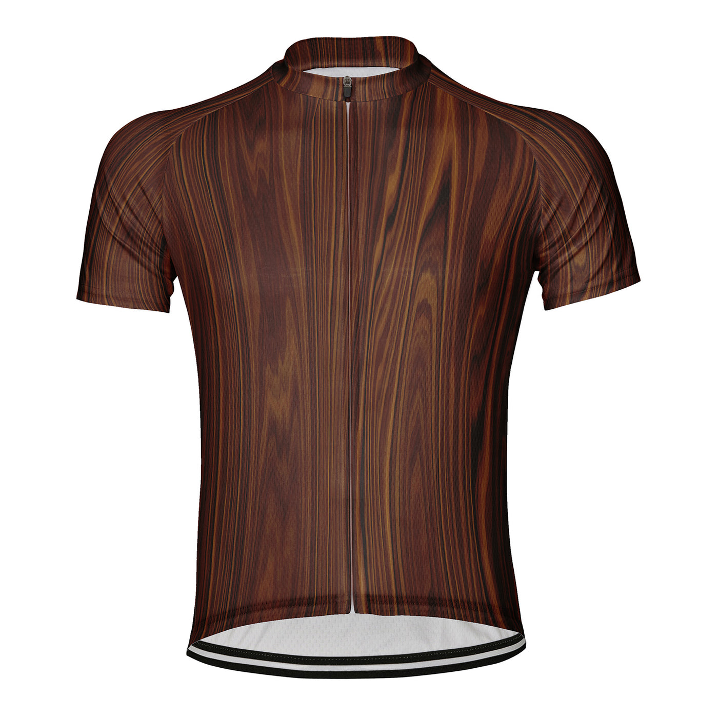 Customized Wood Grain Men's Cycling Jersey Short Sleeve