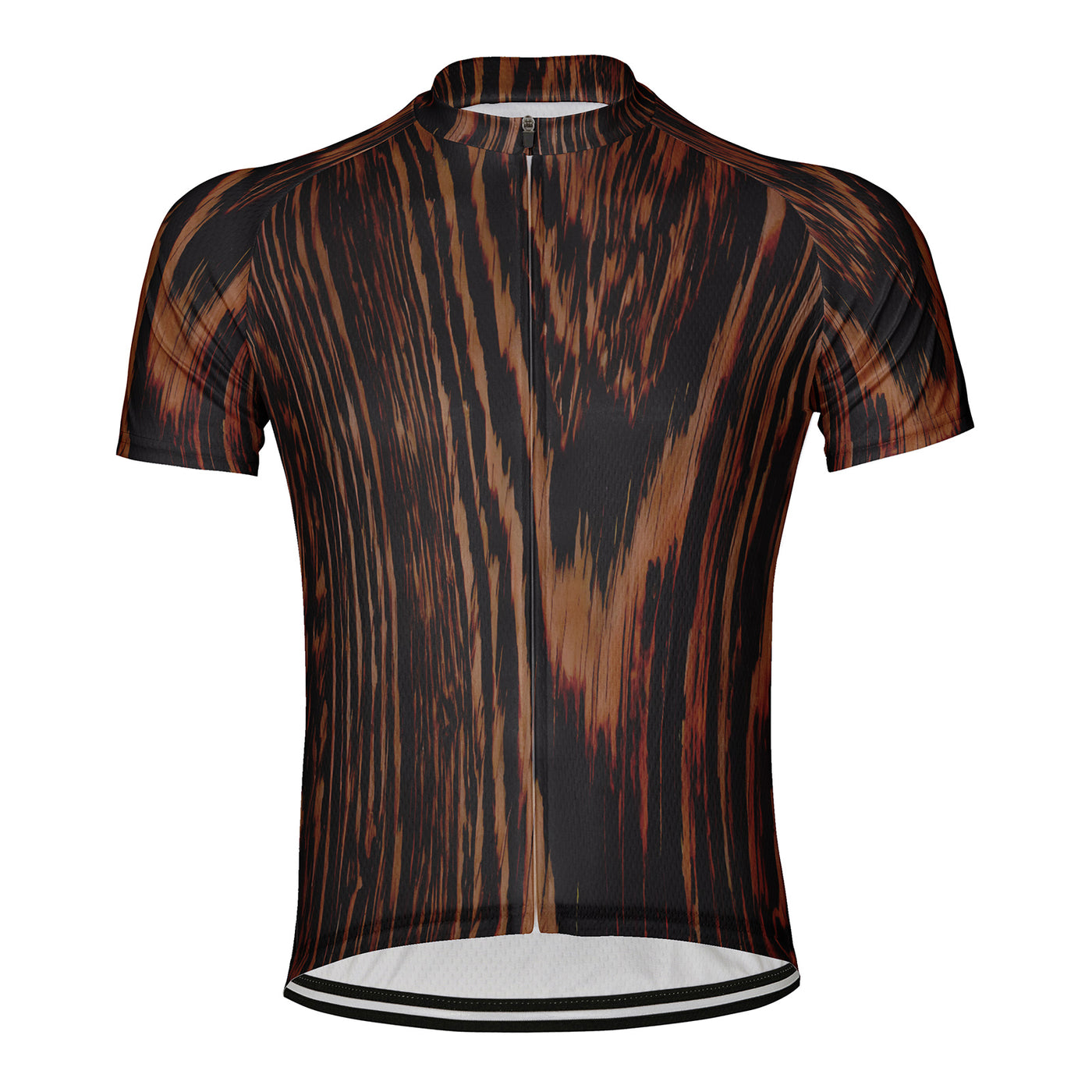 Customized Wood Grain Men's Cycling Jersey Short Sleeve
