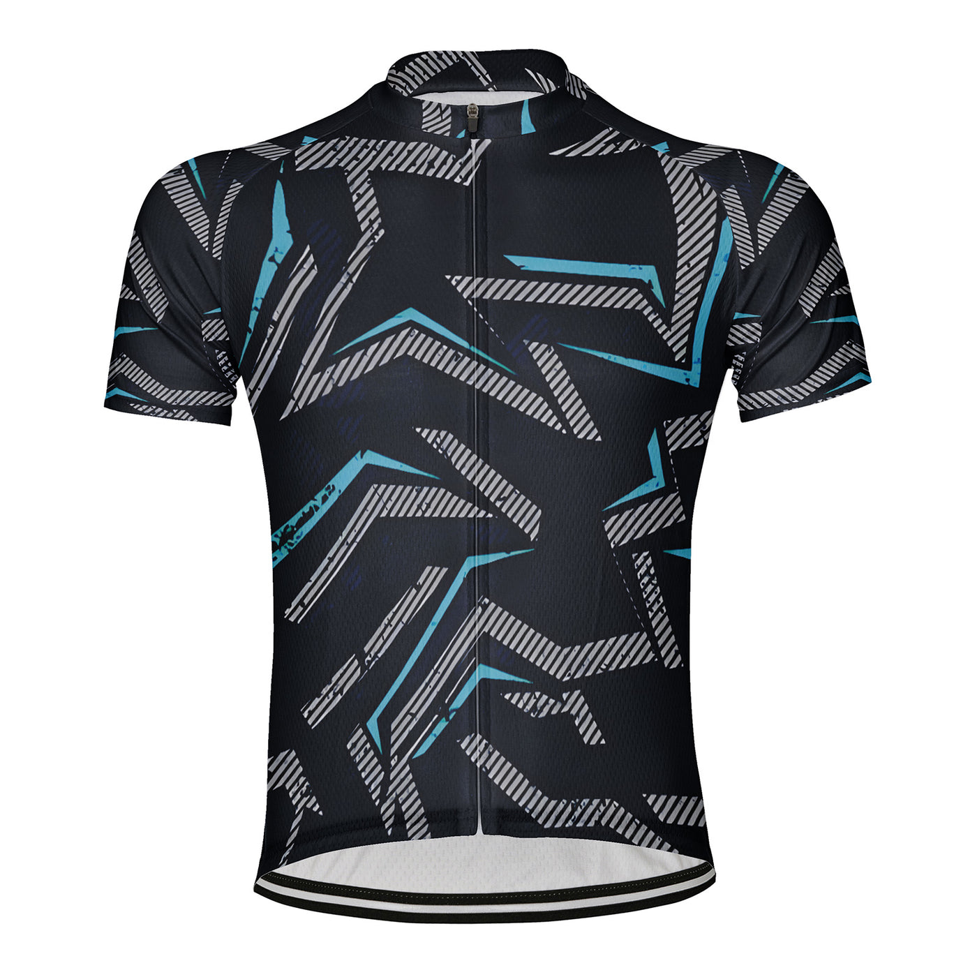 Customized Deep Blue Retro Line Men's Cycling Jersey Short Sleeve