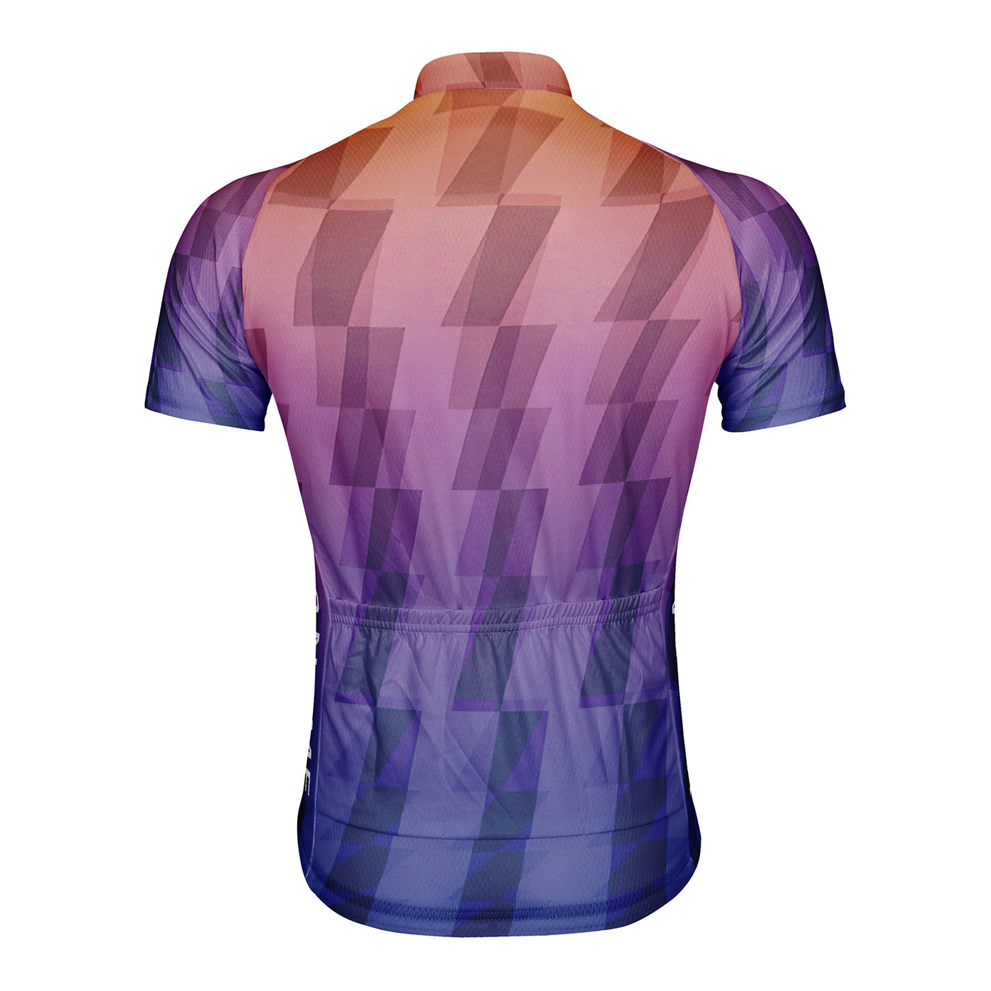 Customized Warm Purple Gradient Rhythm Men's Cycling Jersey Short Sleeve