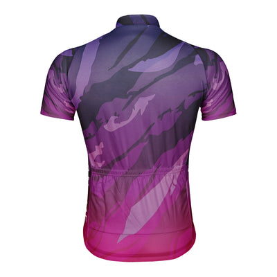Customized Line Illusion Men's Cycling Jersey Short Sleeve