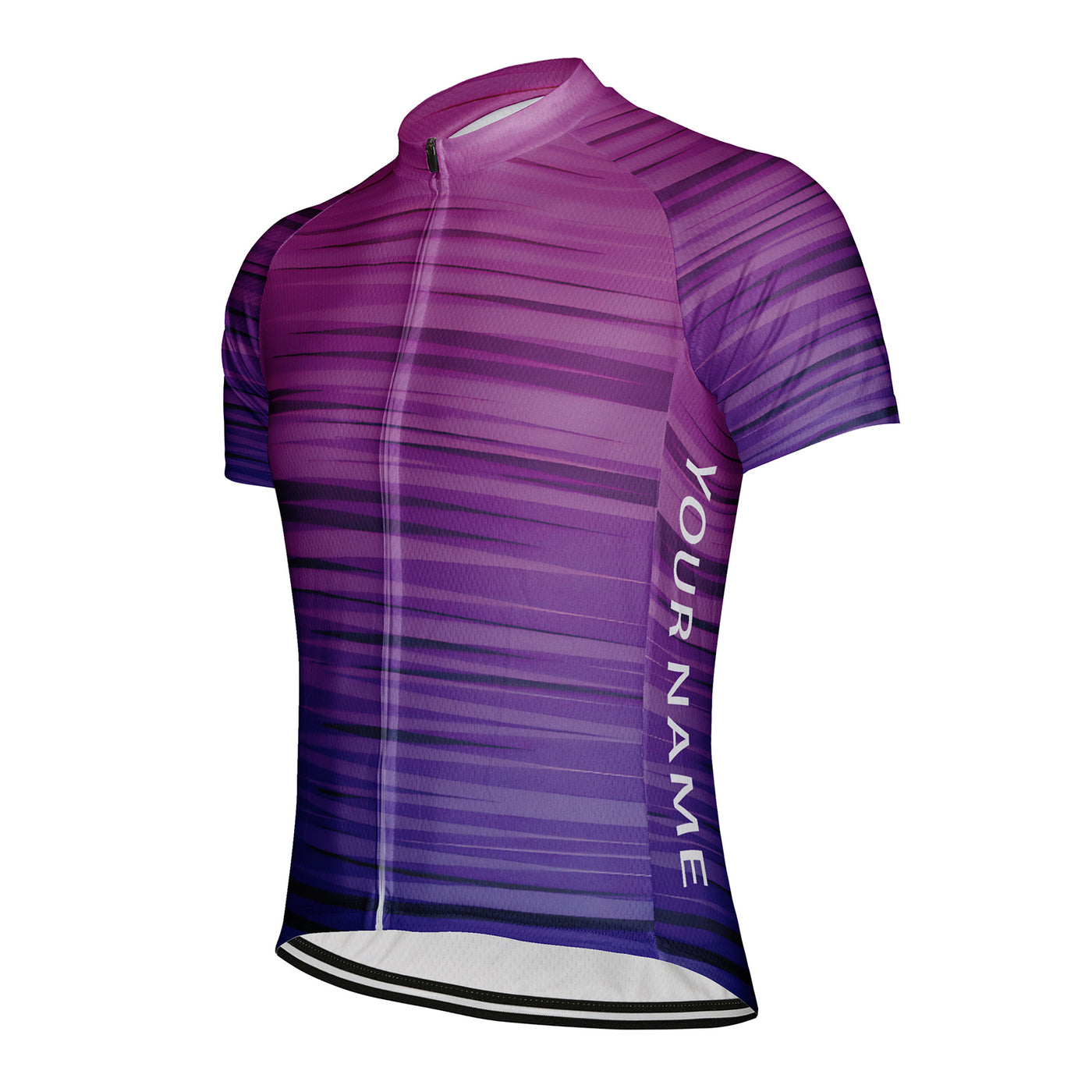 Customized Pink Purple Gradient Rhythm Men's Cycling Jersey Short Sleeve