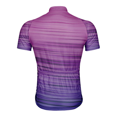 Customized Pink Purple Gradient Rhythm Men's Cycling Jersey Short Sleeve