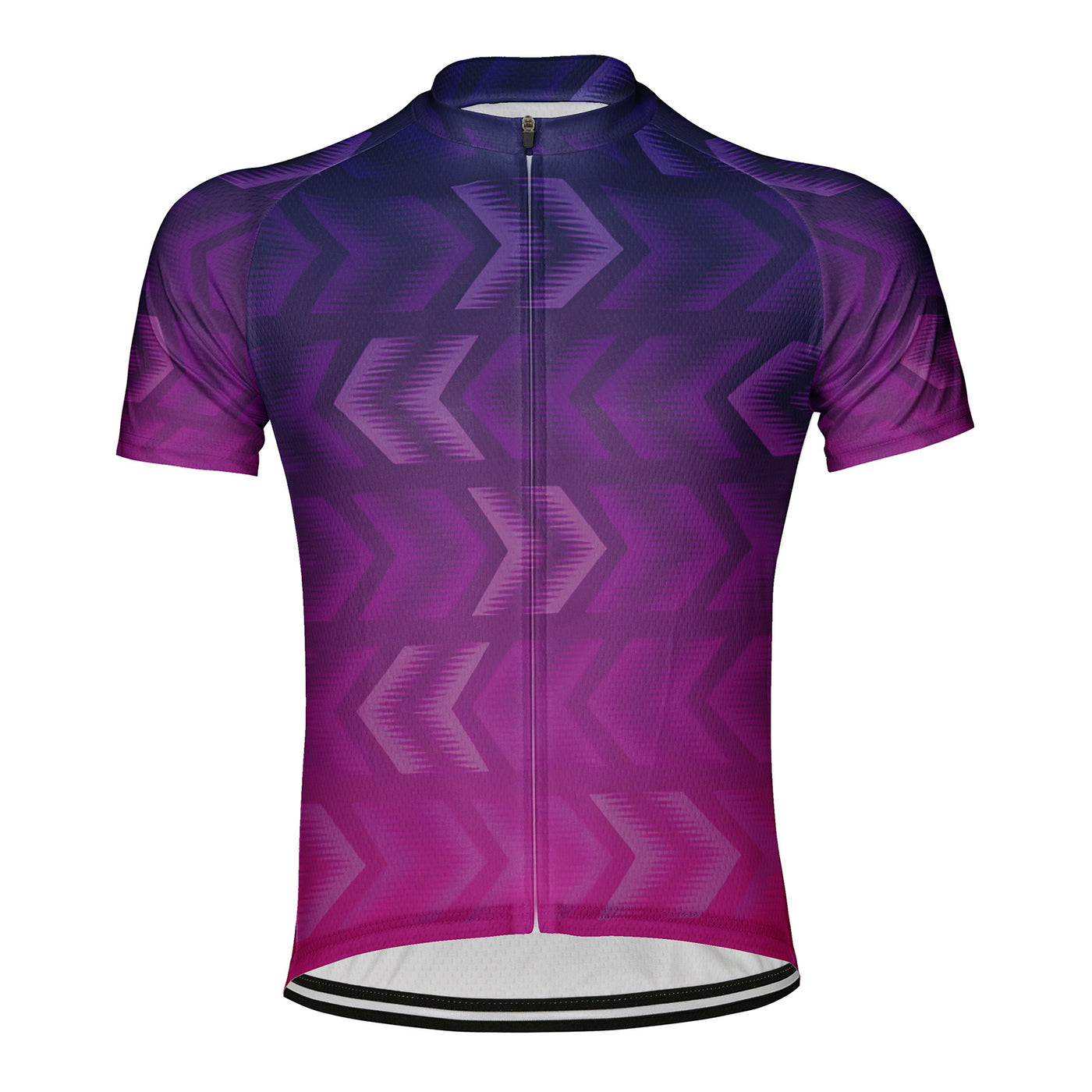 Customized Purple Pink Arrow Gradient Men's Cycling Jersey Short Sleeve
