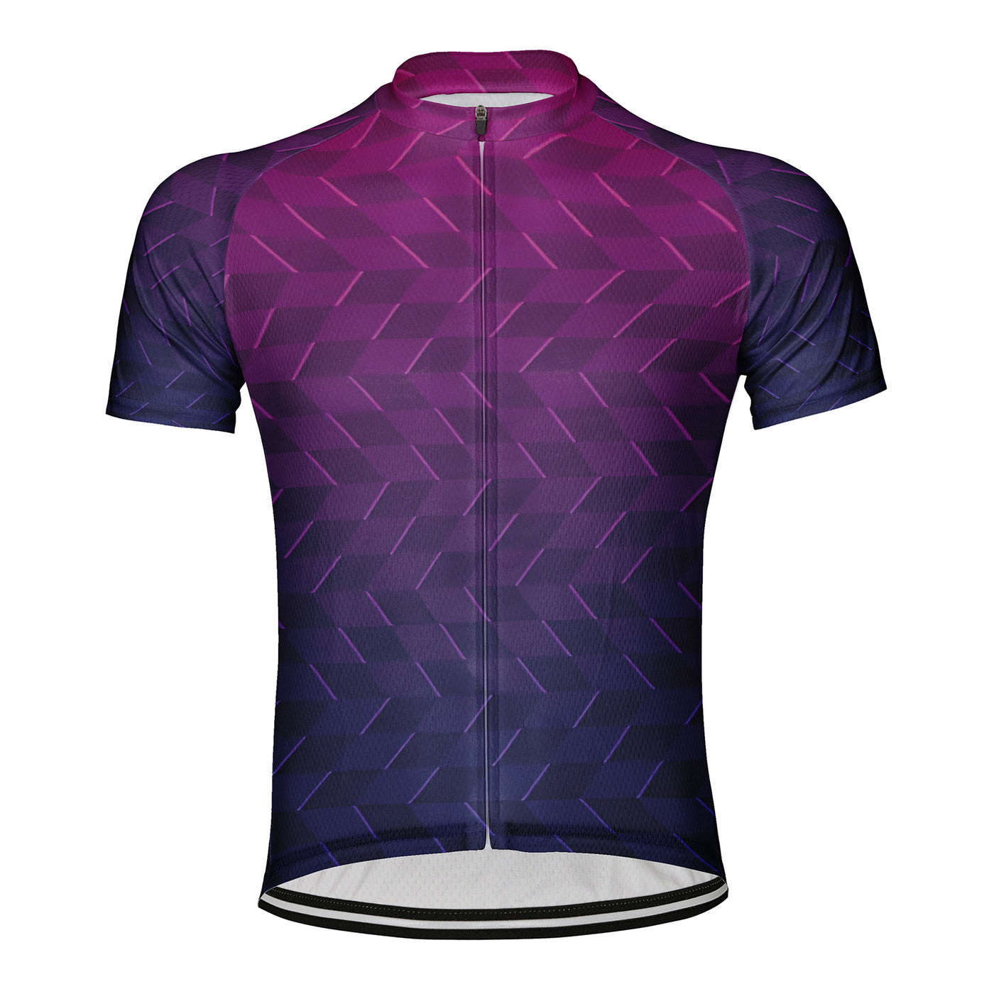 Customized Ziling Geometric Solid Men's Cycling Jersey Short Sleeve