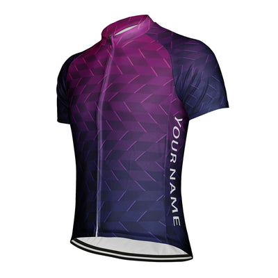 Customized Ziling Geometric Solid Men's Cycling Jersey Short Sleeve