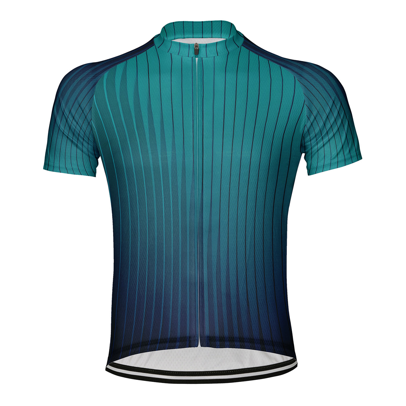 Customized Gradient Green Men's Cycling Jersey Short Sleeve