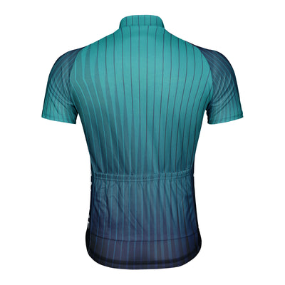 Customized Gradient Green Men's Cycling Jersey Short Sleeve