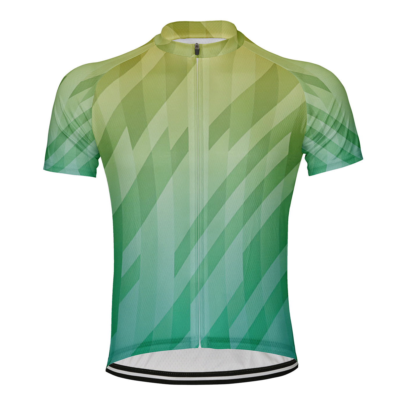 Customized Yellow green gradient Men's Cycling Jersey Short Sleeve